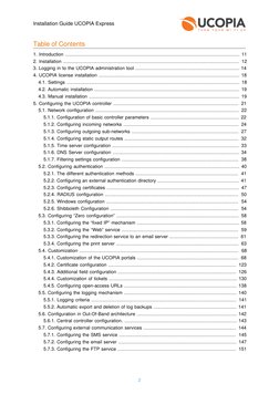 Installation Guide UCOPIA Express
Table of Contents
1. Introduction .........................................................