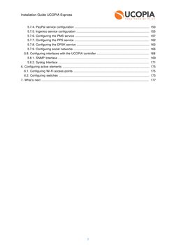 Installation Guide UCOPIA Express
5.7.4. PayPal service configuration .......................................................