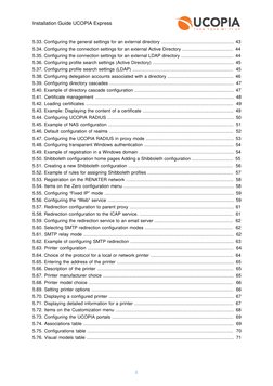 Installation Guide UCOPIA Express
5.33. Configuring the general settings for an external directory ..........................