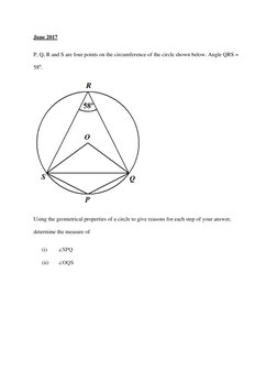 CSEC Circle Theorem Questions 2015-2022 | PDF | Circle | Angle