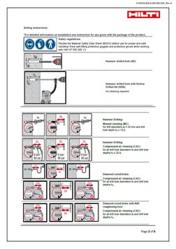 Hilti Rebar Fixing Method Statement | PDF | Concrete | Drill