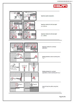 Hilti Rebar Fixing Method Statement | PDF | Concrete | Drill