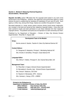 Science 10 Q4 Module 6 | PDF | Chemistry | Equations