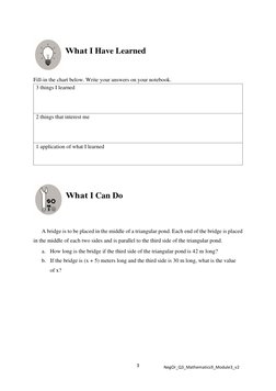 3 
 
NegOr_Q3_Mathematics9_Module3_v2 
 
 
 
 
 
Fill-in the chart below. Write your answers on your notebook. 
3 things I le