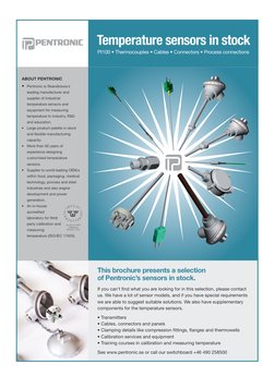 Pentronic Temperature Sensors Overview | PDF | Thermocouple | Resistor