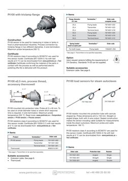 Pentronic Temperature Sensors Overview | PDF | Thermocouple | Resistor