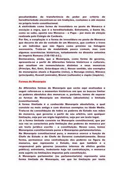 peculiaridades  da  transferência  do  poder  por  critério  de
hereditariedade encontram-se em tradições, costumes e até mes