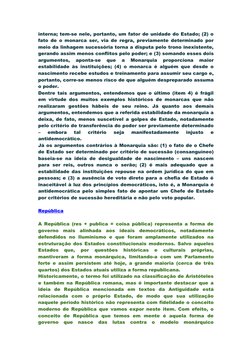 interna; tem-se nele, portanto, um fator de unidade do Estado; (2) o
fato de o monarca ser, via de regra, previamente determi