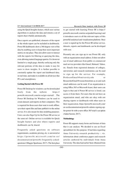 - 212 -
11th International CALIBER-2017
Research Data Analysis with Power BI
using the Quick Insights feature, which uses var