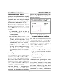 - 215 -
Research Data Analysis with Power BI
11th International CALIBER-2017
Building a Dataset with our Input Data
It is nec