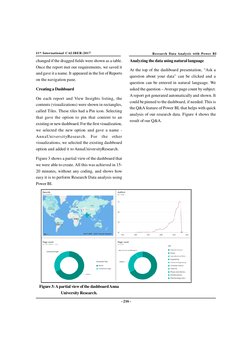 - 216 -
11th International CALIBER-2017
Research Data Analysis with Power BI
changed if the dragged fields were shown as a ta
