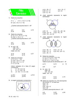 Ejercicios de Conjuntos para Secundaria | PDF | Matemáticas
