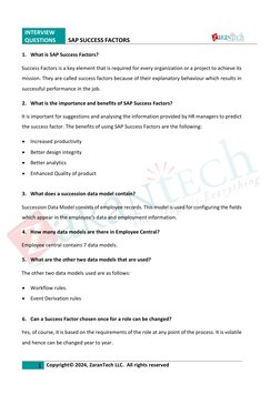 Interview Questions - SAP SuccessFactors (100 Questions) | PDF | Cloud ...