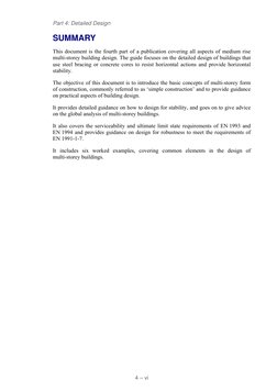 Part 4: Detailed Design 
 
4 – vi 
SUMMARY 
This document is the fourth part of a publication covering all aspects of medium