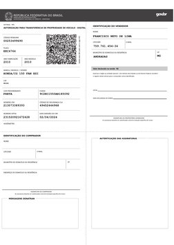 Valide este QR code com o app VIO
REPÚBLICA FEDERATIVA DO BRASIL
MINISTÉRIO DA INFRAESTRUTURA
DEPARTAMENTO NACIONAL DE TRÂNSI