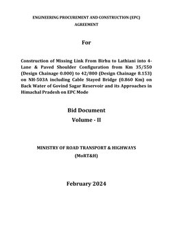 ENGINEERING PROCUREMENT AND CONSTRUCTION (EPC)  
AGREEMENT 
 
For 
 
Construction of Missing Link From Birhu to Lathiani into
