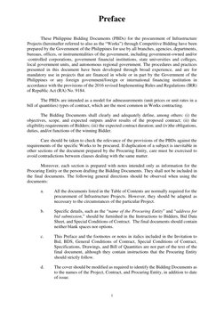 Philippine Bidding Documents for Infrastructure | PDF | Procurement