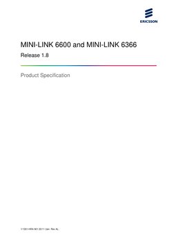 MINI-LINK 6600/6366 Product Specs | PDF | Network Switch | Ethernet