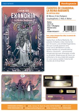 LINEA INFINITE
CUENTOS DE EXANDRIA:
LA REINA RADIANTE
DE CRITICAL ROLE
M. Mercer, D. Van Poelgeest,
CoupleogKooks, C. Peter,