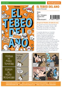 LINEA ADSL
EL TEBEO DEL ANO
Cristian Timoneda
· Rústica
· A5
· Color // 128 páginas
· Volumen único
· 13 €
· 978-84-10126-09-