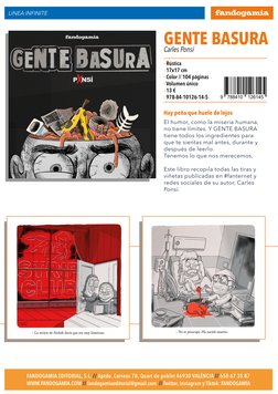 LINEA INFINITE
GENTE BASURA
Carles Ponsí
· Rústica
· 17x17 cm
· Color // 104 páginas
· Volumen único
· 13 €
· 978-84-10126-14