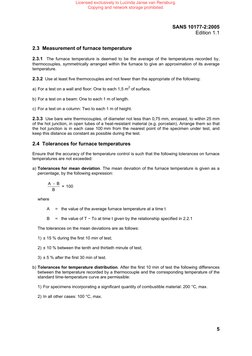 Fire 10177 Fire Resistance Testing Standards SANS 10177-2 | PDF | Thermocouple ...