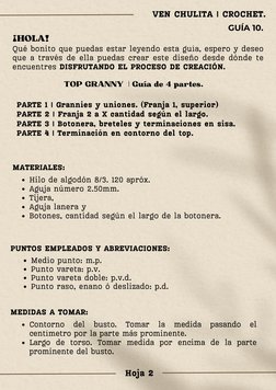 VEN CHULITA | CROCHET. 
MATERIALES:  
Qué bonito que puedas estar leyendo esta guía, espero y deseo  
que a través de ella pu
