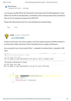 Downloading Files via REST API in EPM | PDF | Computer File | Cloud ...