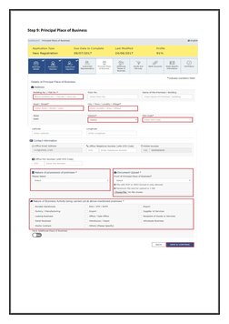 Step 9: Principal Place of Business 
 
 
 
 
 
