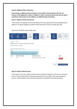 Step 10: Additional Place of Business 
Upon having an additional place of business, enter details of the property in this tab