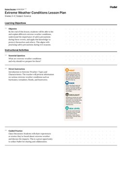 Extreme Weather Lesson Plan for Kids | PDF | Lesson Plan | Teaching