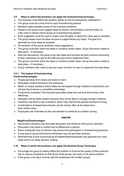 Grade 12 Creative Thinking Notes 2024 | PDF | Creativity | Brainstorming