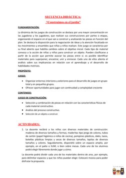 Juegos de Construcción en el Jardín | PDF | Educación de la primera ...
