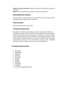 Logística y Cadena de Suministro: Asegura la eficiencia en la distribución y gestión de
inventarios.
Calidad: Supervisa y gar