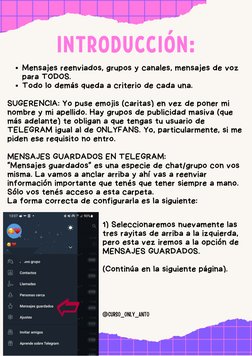 @CURSO_ONLY_ANTO
INTRODUCCIÓN:
Mensajes reenviados, grupos y canales, mensajes de voz
para TODOS.
Todo lo demás queda a crite