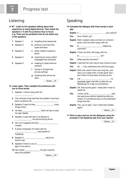 Influence 3 Unit 7 Progress Test | PDF | Smartphone | Telephone