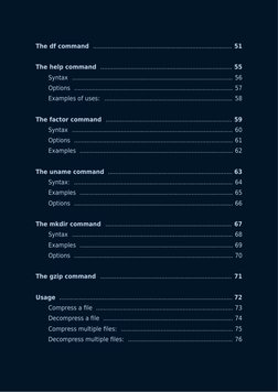 The df command 
51
 ............................................................................. 
The help command 
55
 ....