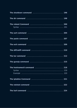 The shutdown command 
196
 ............................................................. 
The dir command 
198
 .............