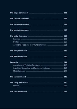 The bzip2 command 
226
 ..................................................................... 
The service command 
229
 ....