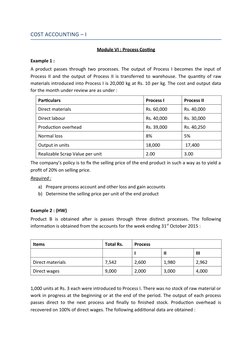 Process Costin Example Process Costing Examples and Calculations | PDF | Cost | Profit (Economics)
