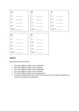 General Decision Making Questionnaire.pdf General Decision Making Style Assessment | PDF | Decision Making ...