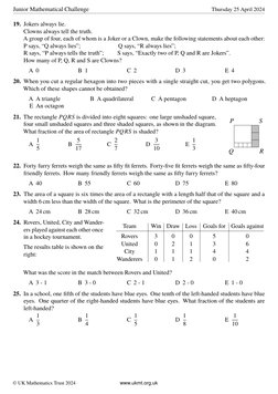 JMC 2024 Paper and Instructions | PDF | Area | Triangle