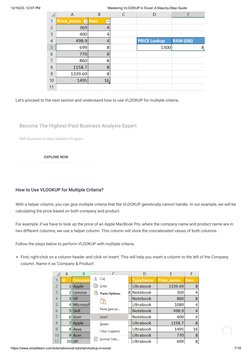 VLOOKUP in Excel: Step-by-Step Guide | PDF | Microsoft Excel | Database ...