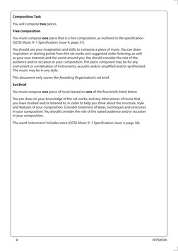 GCSE Music Composition Brief 2024 | PDF | Musical Compositions | Songs