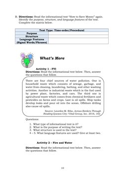 English 6 Quarter 2 Module 1 Identifying Informational Text Types | PDF ...