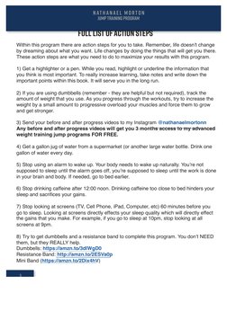 n at h an ae l  m ort on
jump training program
5
full list of action steps
Within this program there are action steps for you