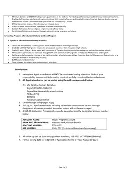 PNGEI 2025 Application Form | PDF | Diploma | Vocational Education