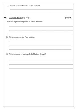 Class 2 Computer Assessment Paper | PDF | Drawing
