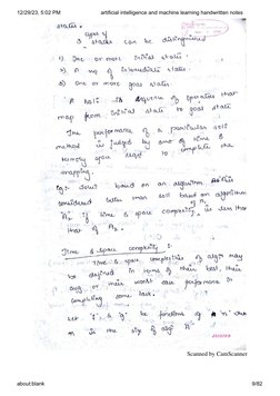 AI and Machine Learning Handwritten Notes | PDF | Intelligence ...