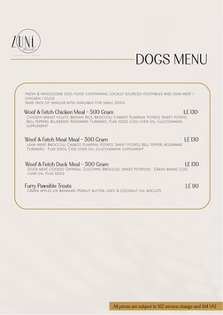 Woof & Fetch Chicken Meal - 500 Gram
LE 130
 Chicken breast fillets, Brown Rice, Broccoli, Carrot, Pumpkin, Potato, Sweet pot